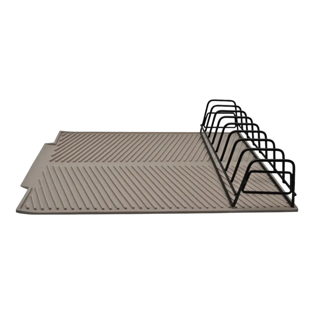 ΠΙΑΤΟΘΗΚΗ ΜΕΤΑΛΛΙΚΗ ΜΕ ΔΙΣΚΟ ΣΙΛΙΚΟΝΗΣ ΣΕ TAUPE ΧΡΩΜΑ 42x33x8εκ.  - Ankor 841820