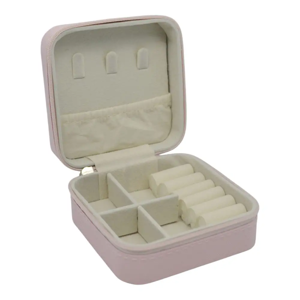 ΜΠΙΖΟΥΤΙΕΡΑ ΑΠΟ ΔΕΡΜΑΤΙΝΗ ΣΕ ΡΟΖ ΧΡΩΜΑ ΜΕ ΒΕΛΟΥΔΙΝΗ ΕΠΕΝΔΥΣΗ 10x10x5εκ.  - Ankor 842032