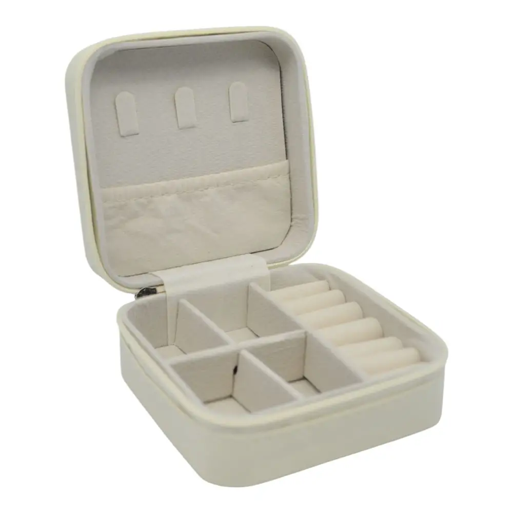 ΜΠΙΖΟΥΤΙΕΡΑ ΑΠΟ ΔΕΡΜΑΤΙΝΗ ΣΕ ΕΚΡΟΥ ΧΡΩΜΑ ΜΕ ΒΕΛΟΥΔΙΝΗ ΕΠΕΝΔΥΣΗ 10x10x5εκ.  - Ankor 842049