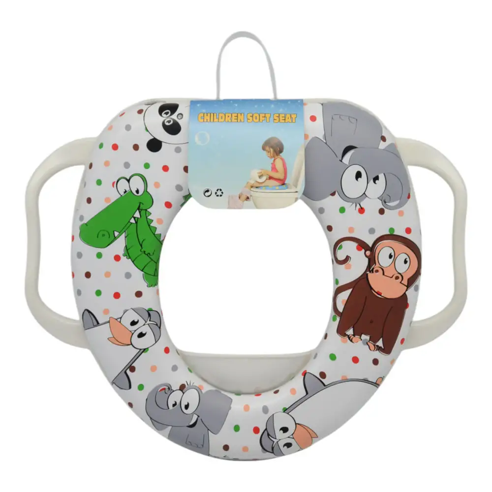 ΚΑΠΑΚΙ ΤΟΥΑΛΕΤΑΣ ΠΑΙΔΙΚΟ ΠΛΑΣΤΙΚΟ ΜΕ ΜΑΞΙΛΑΡΑΚΙ ΚΑΙ ΣΧΕΔΙΟ ΖΩΑΚΙΑ 29,5x35x 6,5εκ.  - Ankor 842094