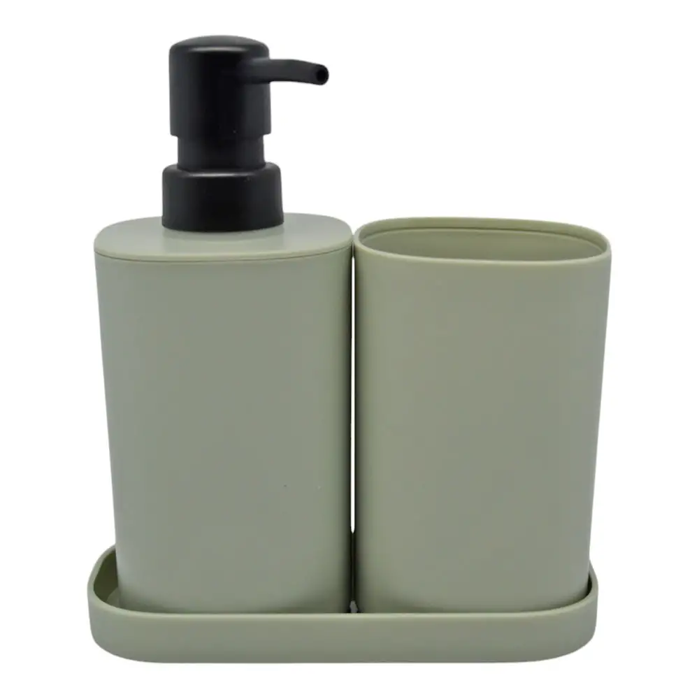 ΣΕΤ ΑΞΕΣΟΥΑΡ ΜΠΑΝΙΟΥ ΠΛΑΣΤΙΚΟ 3 ΤΕΜΑΧΙΩΝ ΣΕ ΦΥΣΤΙΚΙ ΜΑΤ ΧΡΩΜΑ  - Ankor 842124