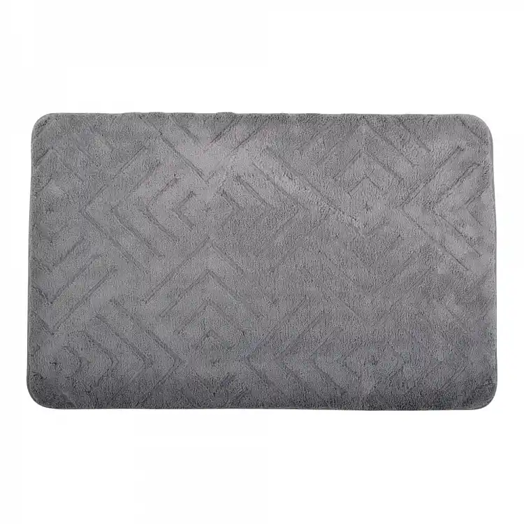 ΠΑΤΑΚΙ ΜΠΑΝΙΟΥ MEMORY FOAM ΣΕ ΓΚΡΙ ΧΡΩΜΑ ΜΕ PVC ΠΛΑΤΗ 50x80εκ. - Ankor 843343