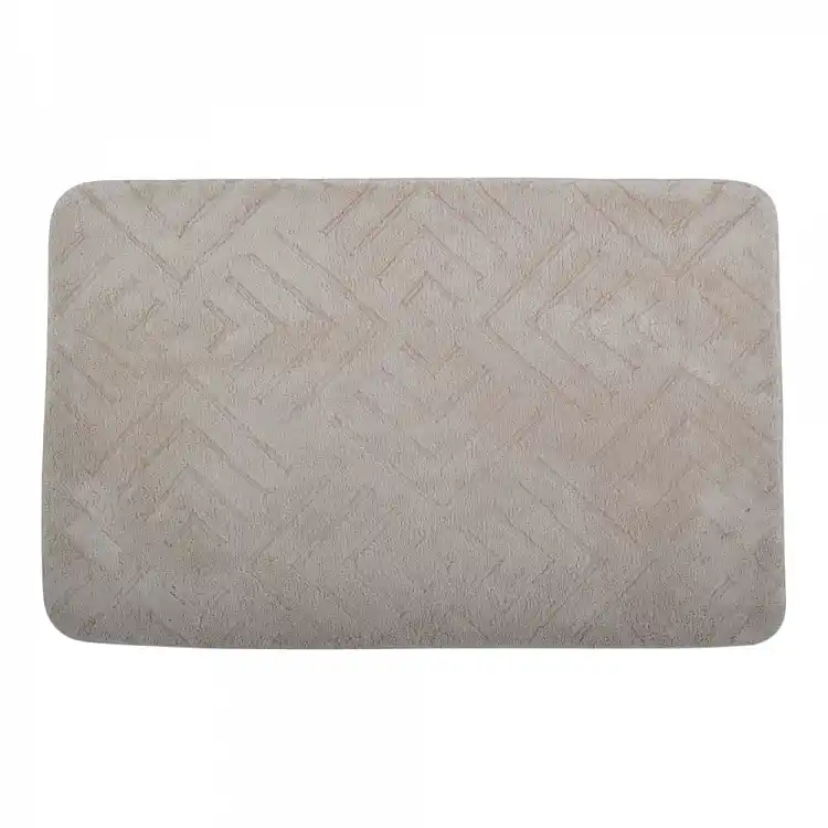 ΠΑΤΑΚΙ ΜΠΑΝΙΟΥ MEMORY FOAM ΣΕ ΜΠΕΖ ΧΡΩΜΑ ΜΕ PVC ΠΛΑΤΗ 50x80εκ. - Ankor 843350