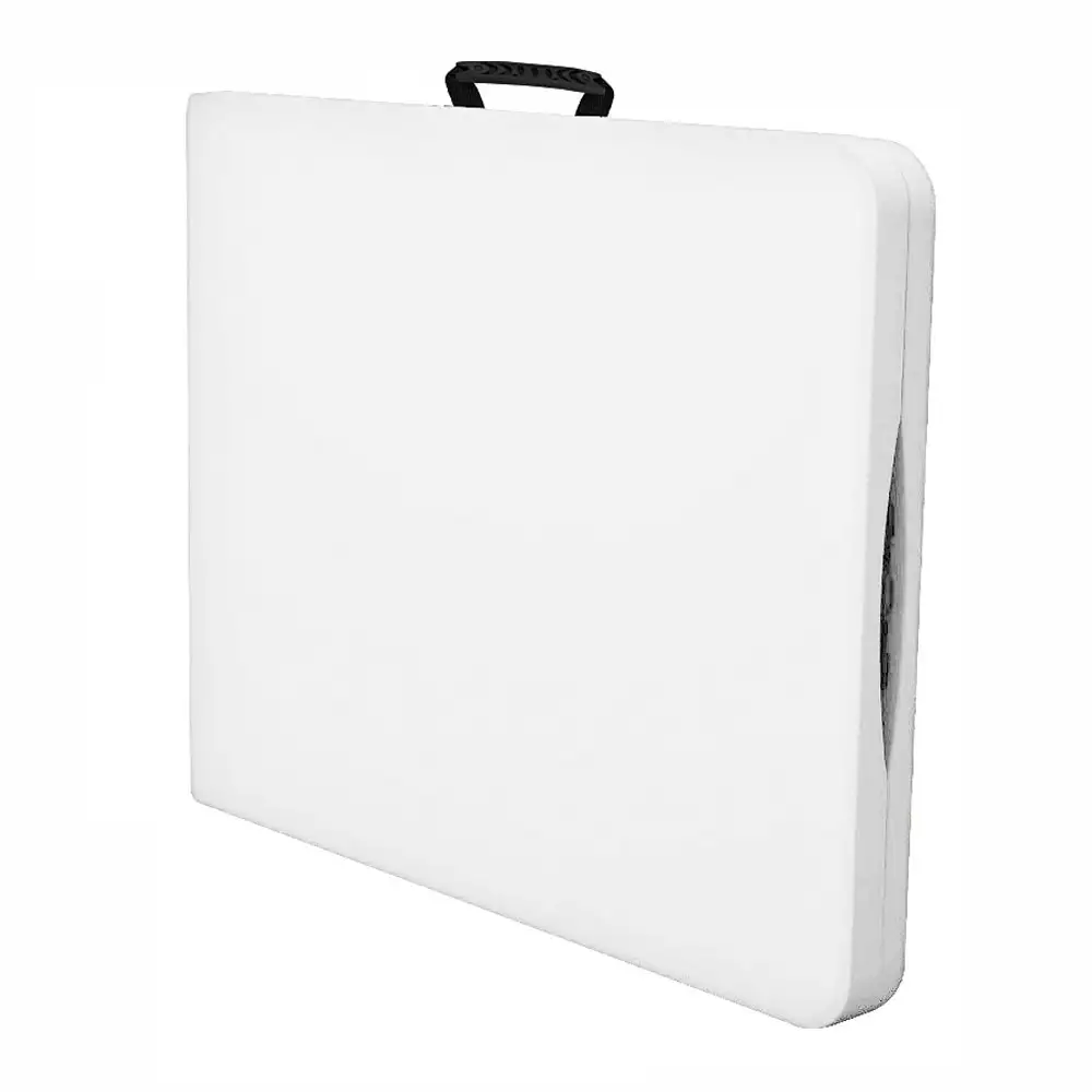 ΤΡΑΠΕΖΙ ΠΤΥΣΣΟΜΕΝΟ ΠΛΑΣΤΙΚΟ ΣΕ ΑΣΠΡΟ ΧΡΩΜΑ ΜΕ ΜΕΤΑΛΛΙΚΑ ΠΟΔΙΑ ΚΑΙ ΚΛΕΙΣΙΜΟ ΒΑΛΙΤΣΑ 152x70x74εκ.  - Ankor 843565