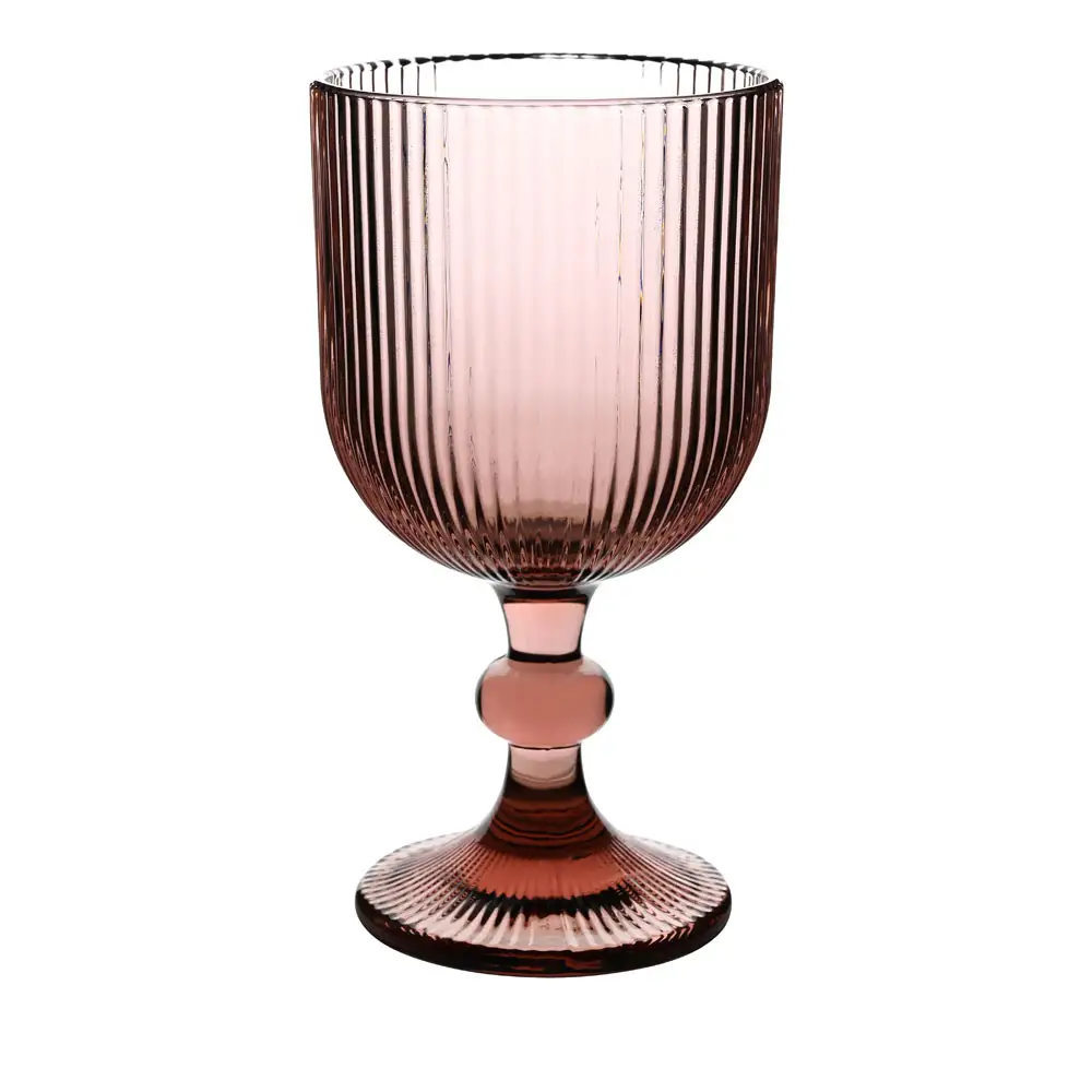 ΣΕΤ 6 ΤΜΧ ΠΟΤΗΡΙΑ ΓΥΑΛΙΝΑ  ΚΟΛΟΝΑΤΑ 350ml ΣΕ ΜΩΒ ΧΡΩΜΑ  - Ankor 8436-01