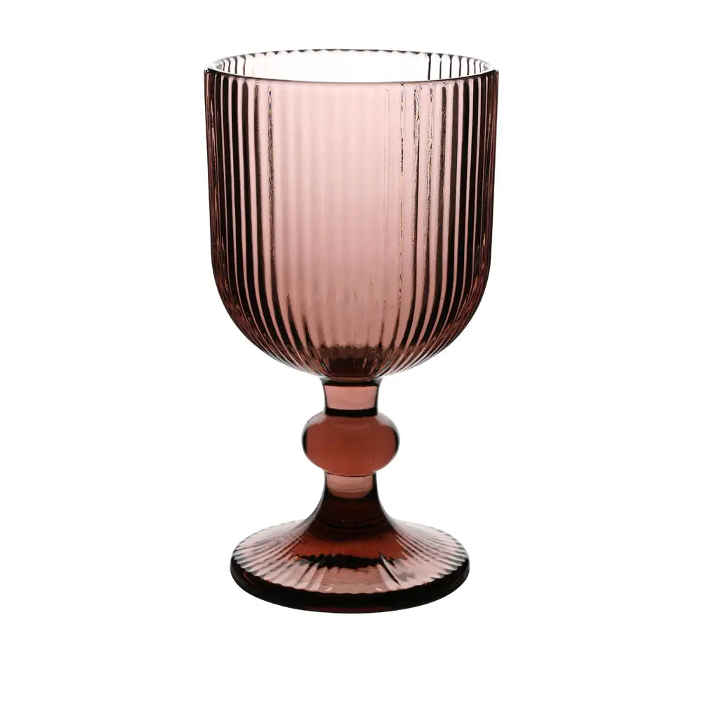 ΣΕΤ 6 ΤΜΧ ΠΟΤΗΡΙΑ ΓΥΑΛΙΝΑ  ΚΟΛΟΝΑΤΑ 235ml ΣΕ ΜΩΒ ΧΡΩΜΑ  - Ankor 8436-02