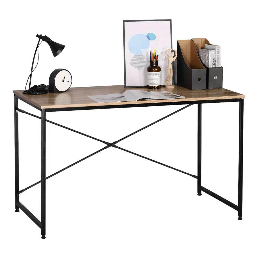 ΓΡΑΦΕΙΟ ΞΥΛΙΝΟ ΜΕ ΜΑΥΡΟ ΜΕΤΑΛΛΙΚΟ ΣΚΕΛΕΤΟ 120x60x71εκ.  - Ankor 844159
