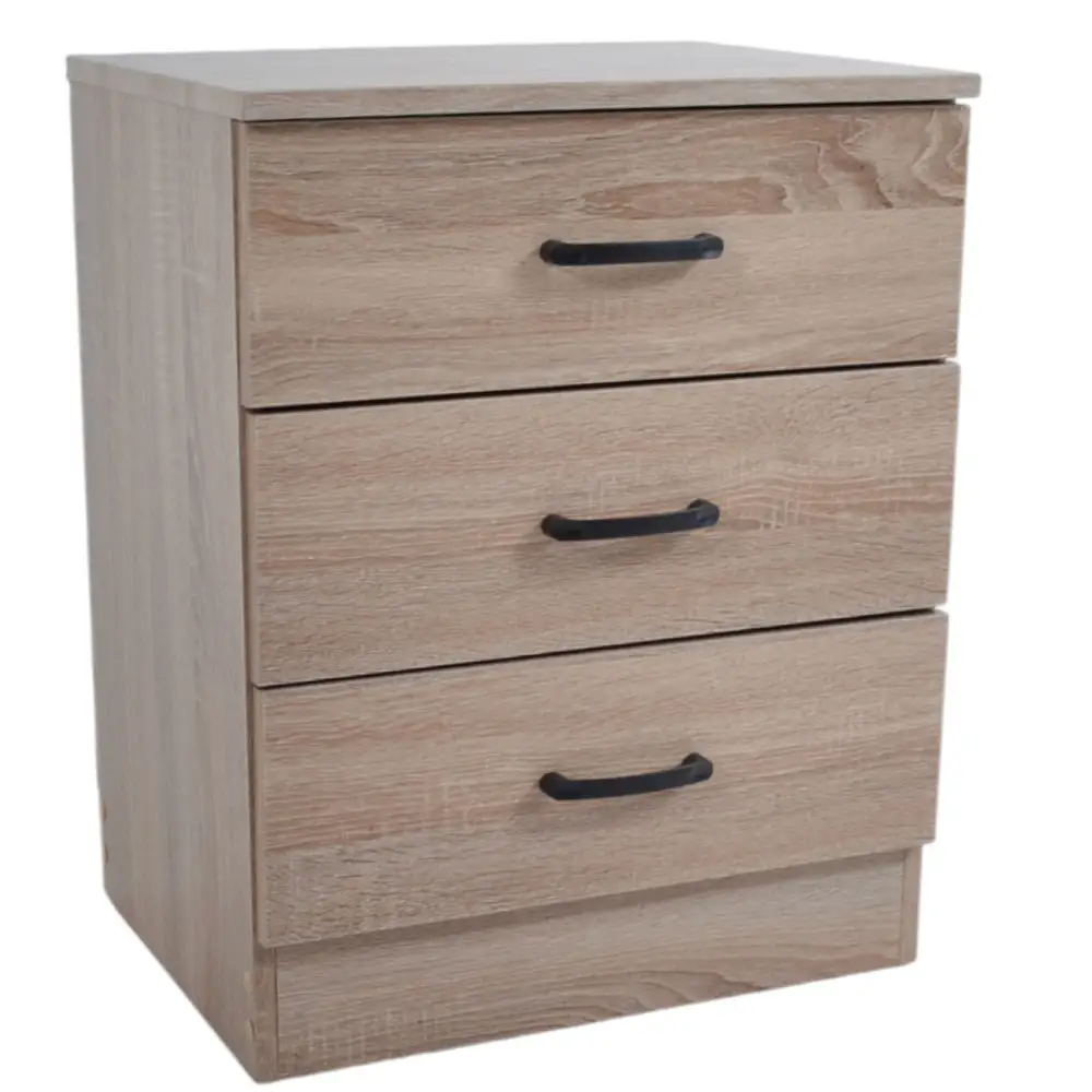 ΚΟΜΟΔΙΝΟ ΞΥΛΙΝΟ ΜΕ ΤΡΙΑ ΣΥΡΤΑΡΙΑ ΣΕ ΦΥΣΙΚΟ ΧΡΩΜΑ 48x38x60εκ.  - Ankor 845026