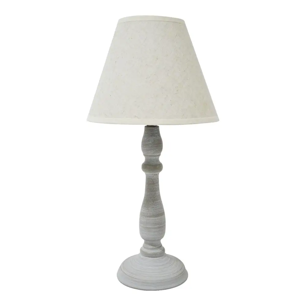 ΦΩΤΙΣΤΙΚΟ ΕΠΙΤΡΑΠΕΖΙΟ ΓΚΡΙ ΑΝΤΙΚΕ ΜΕ ΜΠΕΖ ΚΑΠΕΛΟ 19x19x39εκ. - Ankor 845446