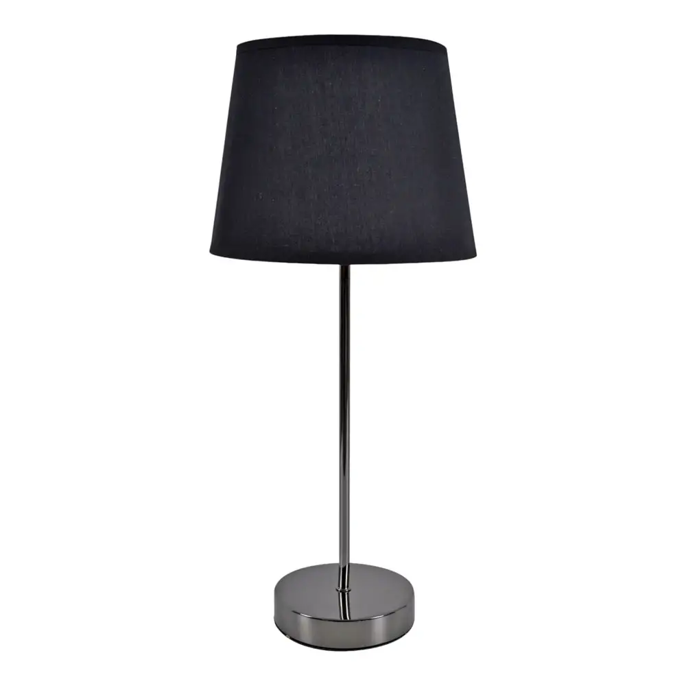 ΦΩΤΙΣΤΙΚΟ ΕΠΙΤΡΑΠΕΖΙΟ ΜΕΤΑΛΛΙΚΟ ΣΕ ΜΑΥΡΟ ΦΙΜΕ ΧΡΩΜΑ ΜΕ ΜΑΥΡΟ ΚΑΠΕΛΟ 21x21x46εκ.  - Ankor 845583