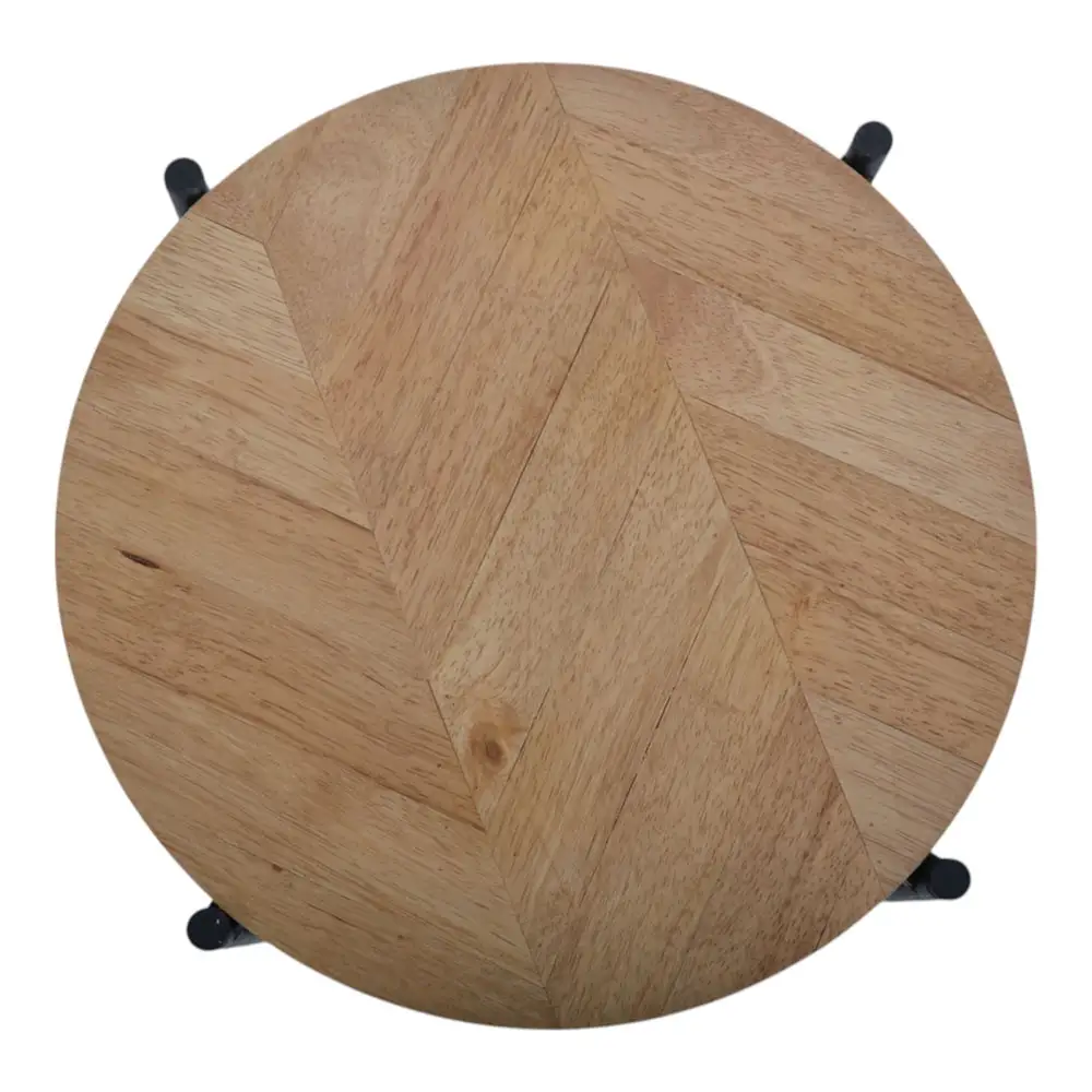 ΤΡΑΠΕΖΑΚΙ ΜΕΤΑΛΛΙΚΟ ΣΕ ΜΑΥΡΟ ΧΡΏΜΑ ΜΕ ΞΥΛΙΝΗ ΕΠΙΦΑΝΕΙΑ 41x41x50εκ.  - Ankor 846122