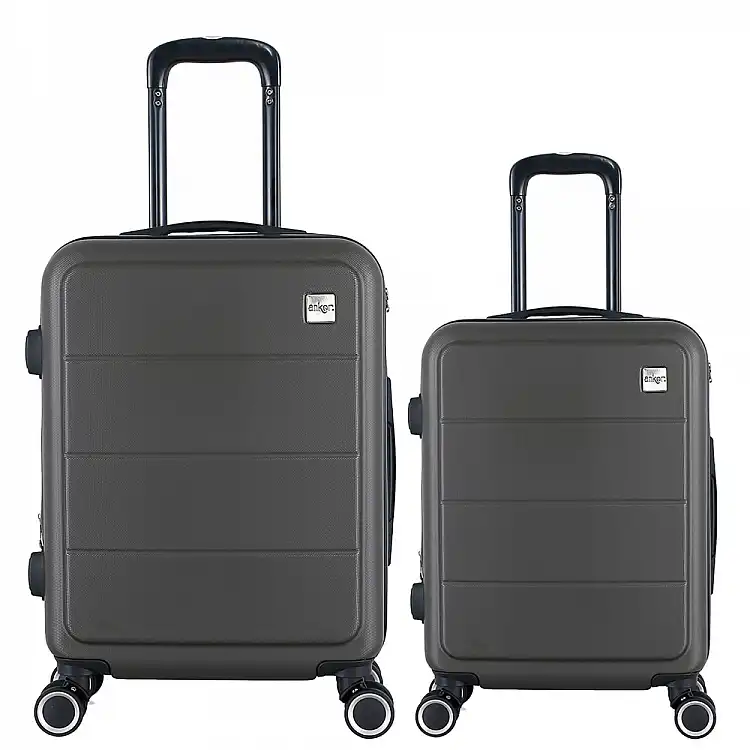 ΣΕΤ 2 ΒΑΛΙΤΣΕΣ  ABS 37x27x55εκ. ΚΑΙ 41x31x65εκ. ΜΕ ΕΠΕΚΤΑΣΗ ΚΑΙ 4 ΡΟΔΕΣ ΑΝΘΡΑΚΙ - Ankor 846474