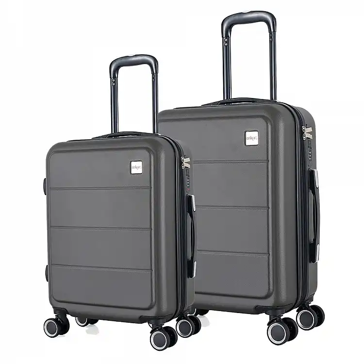 ΣΕΤ 2 ΒΑΛΙΤΣΕΣ  ABS 37x27x55εκ. ΚΑΙ 41x31x65εκ. ΜΕ ΕΠΕΚΤΑΣΗ ΚΑΙ 4 ΡΟΔΕΣ ΑΝΘΡΑΚΙ - Ankor 846474