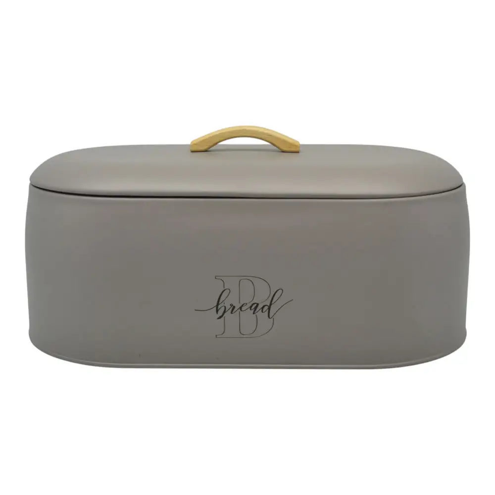 ΨΩΜΙΕΡΑ ΜΕΤΑΛΛΙΚΗ TAUPE ΜΕ ΞΥΛΙΝΗ ΛΑΒΗ Bread 35,9x19,9x12,8εκ.  - Ankor 846740