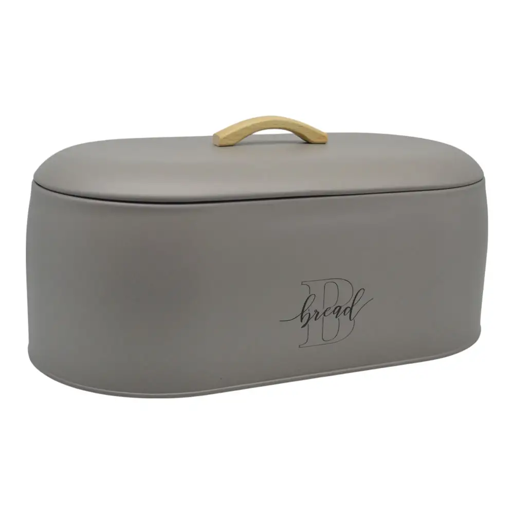 ΨΩΜΙΕΡΑ ΜΕΤΑΛΛΙΚΗ TAUPE ΜΕ ΞΥΛΙΝΗ ΛΑΒΗ Bread 35,9x19,9x12,8εκ.  - Ankor 846740