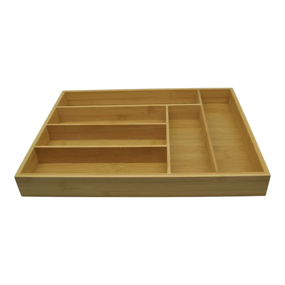 ΚΟΥΤΙ ΑΠΟΘΗΚΕΥΣΗΣ ΚΑΙ ΟΡΓΑΝΩΣΗΣ ΑΠΟ ΞΥΛΟ ΜΠΑΜΠΟΥ 6 ΘΕΣΕΩΝ 40x30x4,5εκ.  - Ankor 846924