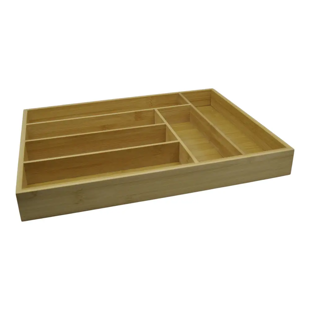 ΚΟΥΤΙ ΑΠΟΘΗΚΕΥΣΗΣ ΚΑΙ ΟΡΓΑΝΩΣΗΣ ΑΠΟ ΞΥΛΟ ΜΠΑΜΠΟΥ 6 ΘΕΣΕΩΝ 40x30x4,5εκ.  - Ankor 846924