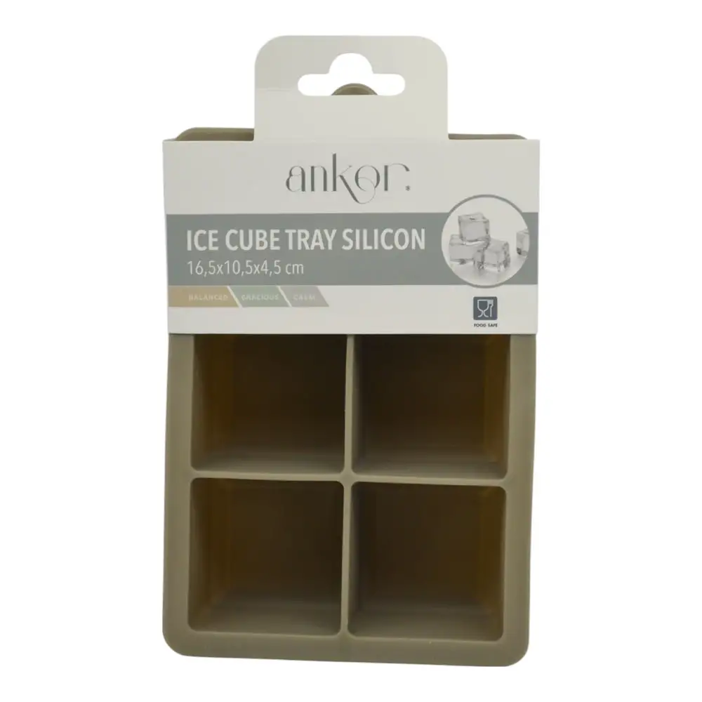 ΠΑΓΟΘΗΚΗ ΚΥΒΟΣ ΑΠΟ ΣΙΛΙΚΟΝΗ 6 ΘΕΣΕΩΝ ΣΕ TAUPE ΧΡΩΜΑ 16,5x10,5x4,5εκ.  - Ankor 847075