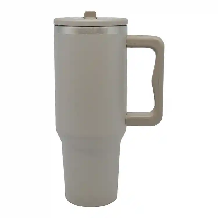 ΠΟΤΗΡΙ ΘΕΡΜΟΣ ΑΝΟΞΕΙΔΩΤΟ 1,2lt ΜΕ ΚΑΛΑΜΑΚΙ TAUPE 9,8x26εκ.  - Ankor 847501