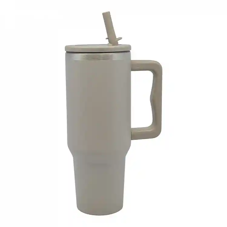 ΠΟΤΗΡΙ ΘΕΡΜΟΣ ΑΝΟΞΕΙΔΩΤΟ 1,2lt ΜΕ ΚΑΛΑΜΑΚΙ TAUPE 9,8x26εκ.  - Ankor 847501