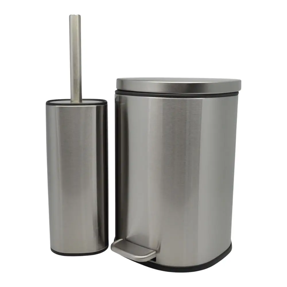 ΣΕΤ ΚΑΛΑΘΙ ΜΠΑΝΙΟΥ 5lt ANYDAY SOFT CLOSE ΚΑΙ ΠΙΓΚΑΛ ΒΟΥΡΤΣΑΚΙ FINGER PRINT PROOF INOX ΜΑΤ  - Ankor 847518