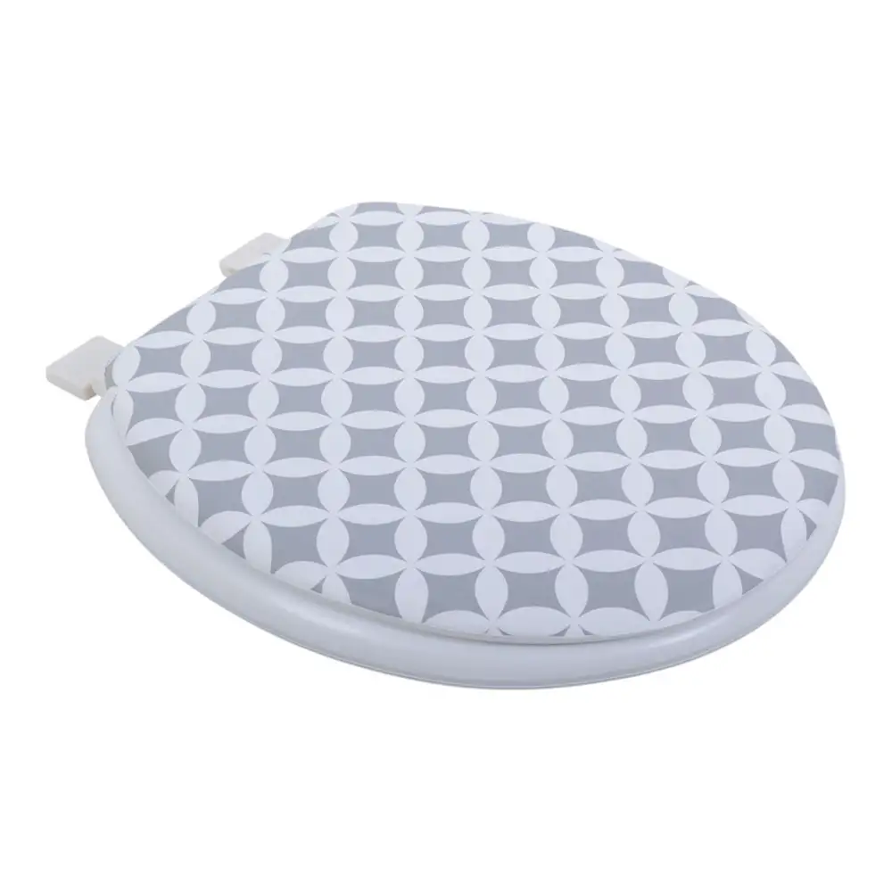 ΚΑΠΑΚΙ ΤΟΥΑΛΕΤΑΣ ΜΑΛΑΚΟ ΓΚΡΙ ΓΕΩΜΕΤΡΙΚΟ ΜΟΤΙΒΟ 26-36x39εκ.  - Ankor 848195