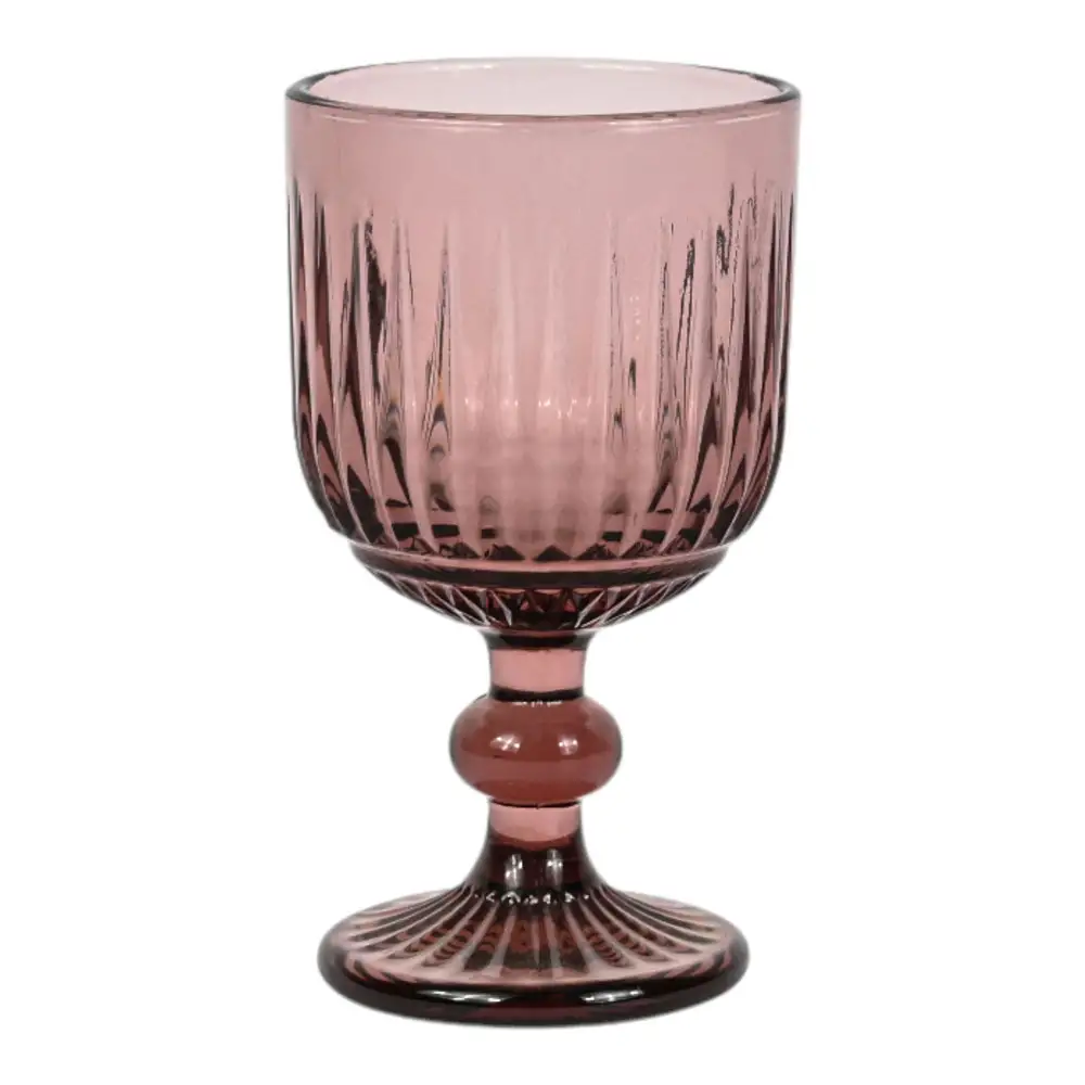 ΣΕΤ 6 ΤΜΧ ΠΟΤΗΡΙΑ ΓΥΑΛΙΝΑ  ΚΟΛΟΝΑΤΑ 235ml ΣΕ ΜΩΒ ΧΡΩΜΑ  - Ankor 8492-02