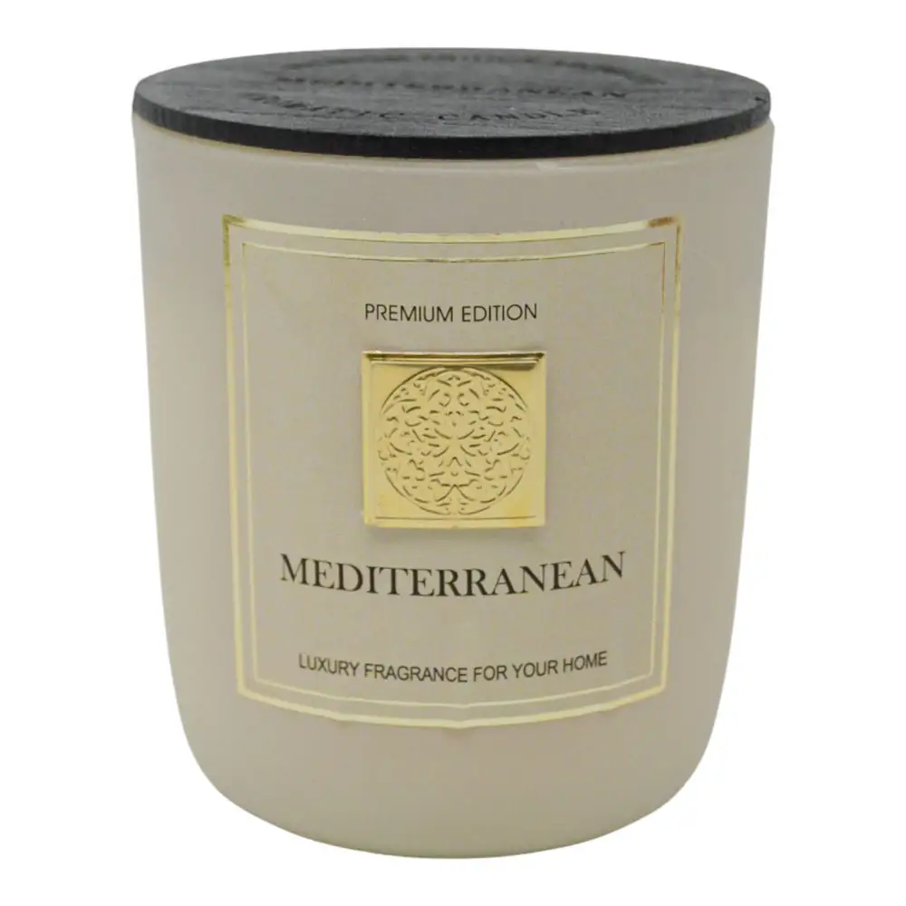 ΑΡΩΜΑΤΙΚΟ ΚΕΡΙ MEDITERRANEAN ΣΕ ΓΥΑΛΙΝΟ ΔΟΧΕΙΟ ΜΕ ΚΑΠΑΚΙ 8x8x9εκ.  - Ankor 849703