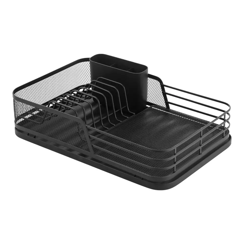 ΠΙΑΤΟΘΗΚΗ ΜΕΤΑΛΛΙΚΗ ΜΕ ΔΙΣΚΟ ΣΕ ΜΑΥΡΟ ΜΑΤ ΧΡΩΜΑ 42,5x28x10εκ. - Ankor 850242