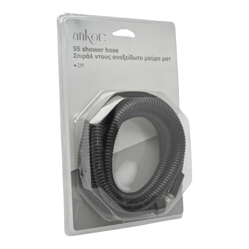 ΣΠΙΡΑΛ ΝΤΟΥΣ INOX 2m ΜΑΥΡΟ ΜΑΤ  - Ankor 850563