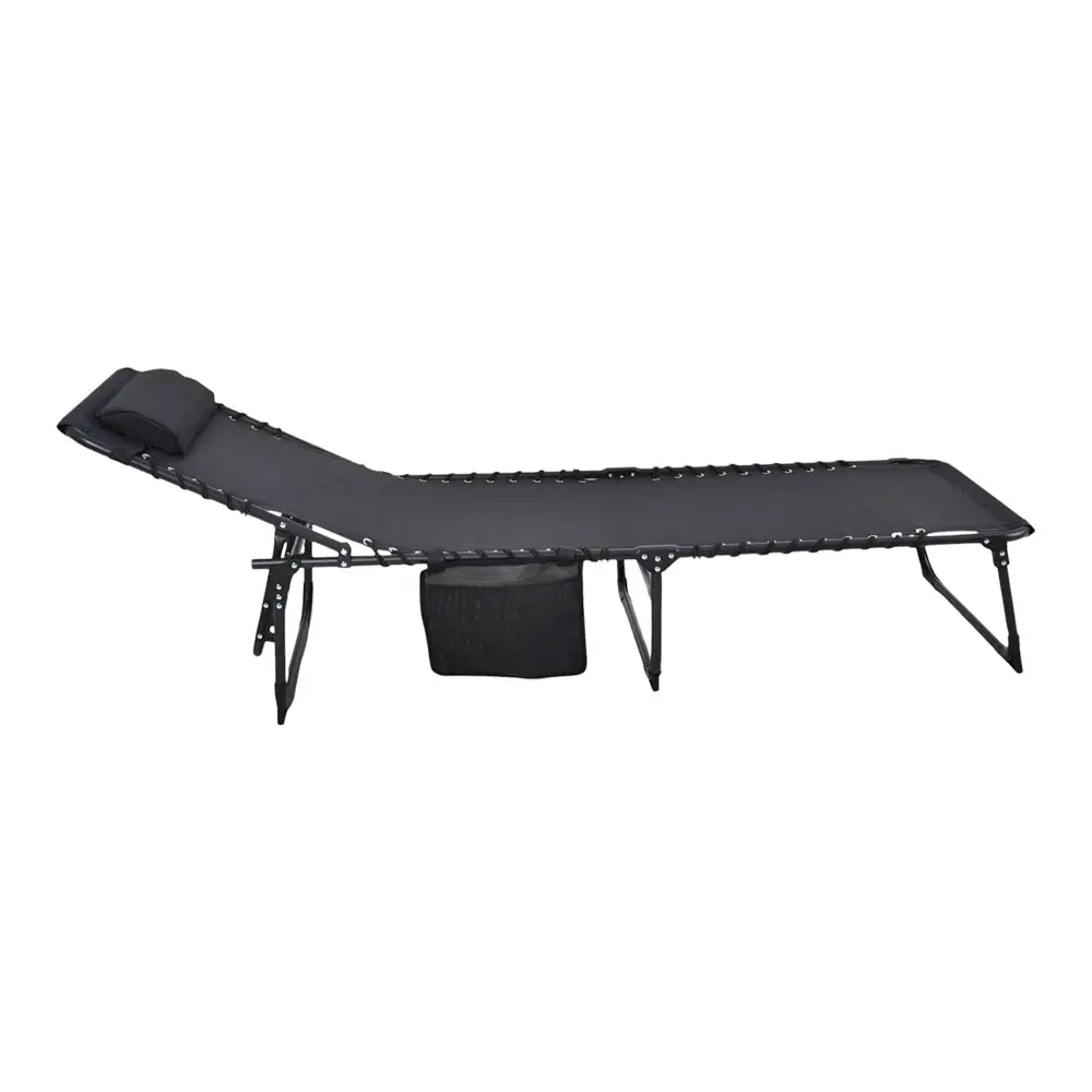 ΞΑΠΛΩΣΤΡΑ ΜΕΤΑΛΛΙΚΗ ΠΤΥΣΣΟΜΕΝΗ ΜΕ ΜΑΞΙΛΑΡΙ ΣΕ ΜΑΥΡΟ ΧΡΩΜΑ 190x60x35εκ.  - Ankor 851409