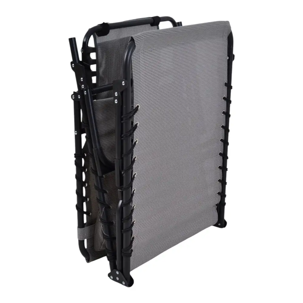 ΞΑΠΛΩΣΤΡΑ ΜΕΤΑΛΛΙΚΗ ΠΤΥΣΣΟΜΕΝΗ ΜΕ ΜΑΞΙΛΑΡΙ ΣΕ ΓΚΡΙ ΧΡΩΜΑ 190x60x35εκ.  - Ankor 851416