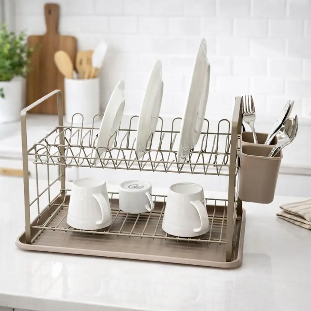 ΠΙΑΤΟΘΗΚΗ ΔΙΩΡΟΦΗ ΜΕΤΑΛΛΙΚΗ ΣΕ TAUPE ΧΡΩΜΑ 48x32x29εκ. - Ankor 851447