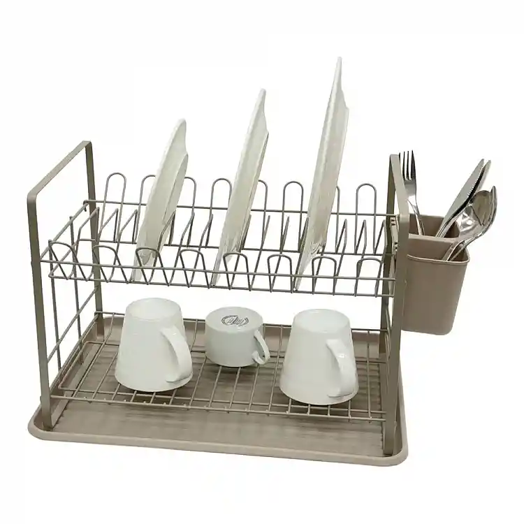 ΠΙΑΤΟΘΗΚΗ ΔΙΩΡΟΦΗ ΜΕΤΑΛΛΙΚΗ ΣΕ TAUPE ΧΡΩΜΑ 48x32x29εκ. - Ankor 851447