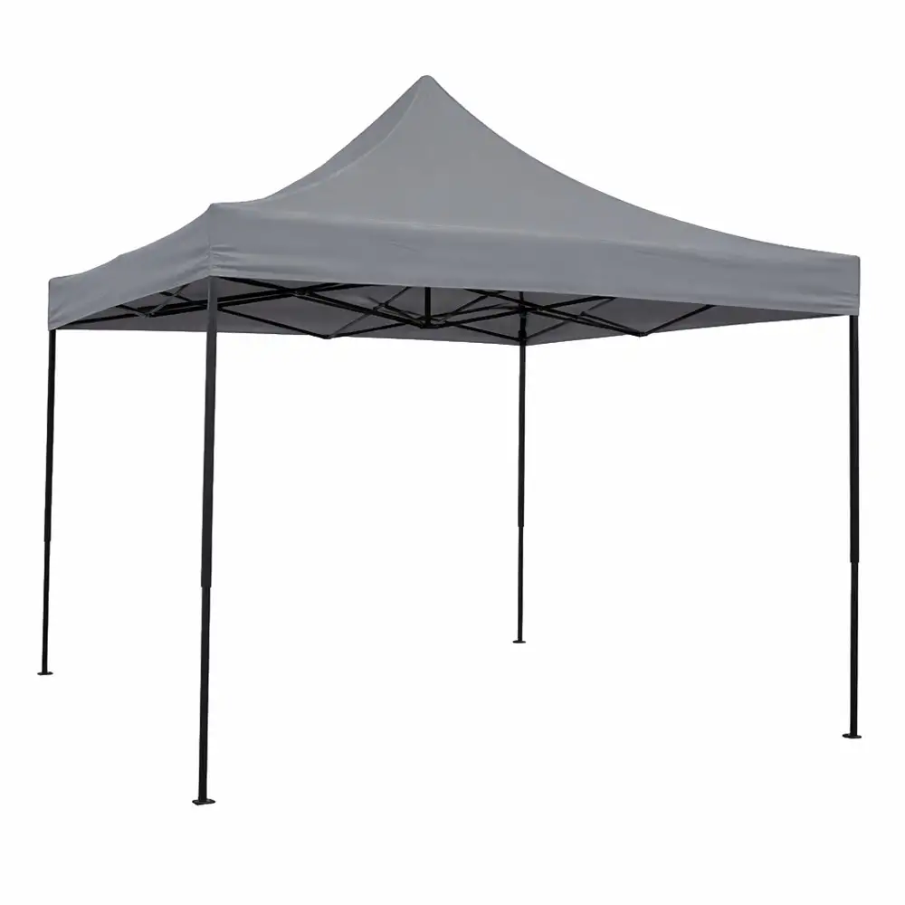 ΚΙΟΣΚΙ ΠΤΥΣΣΟΜΕΝΟ ΜΕ ΜΕΤΑΛΛΙΚΟ ΣΚΕΛΕΤΟ ΚΑΙ ΑΔΙΑΒΡΟΧΟ ΥΦΑΣΜΑ 420D ΣΕ ΓΚΡΙ ΧΡΩΜΑ 3x3x3,2m  - Ankor 851539