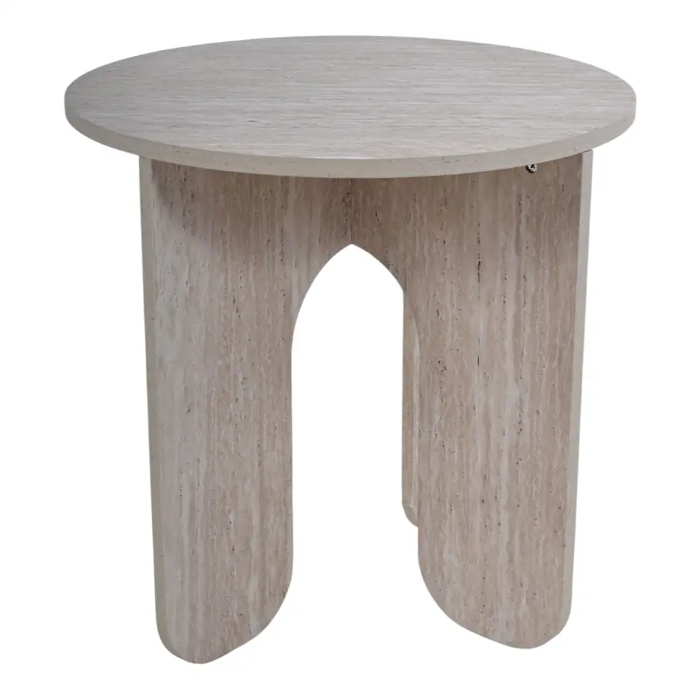 ΤΡΑΠΕΖΙ ΞΥΛΙΝΟ ΜΕ ΟΨΗ ΦΥΣΙΚΗΣ ΠΕΤΡΑΣ 50x50x50εκ.  - Ankor 851690