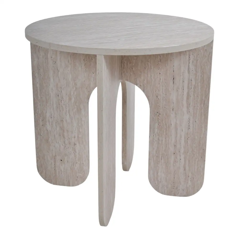 ΤΡΑΠΕΖΙ ΞΥΛΙΝΟ ΜΕ ΟΨΗ ΦΥΣΙΚΗΣ ΠΕΤΡΑΣ 50x50x50εκ.  - Ankor 851690