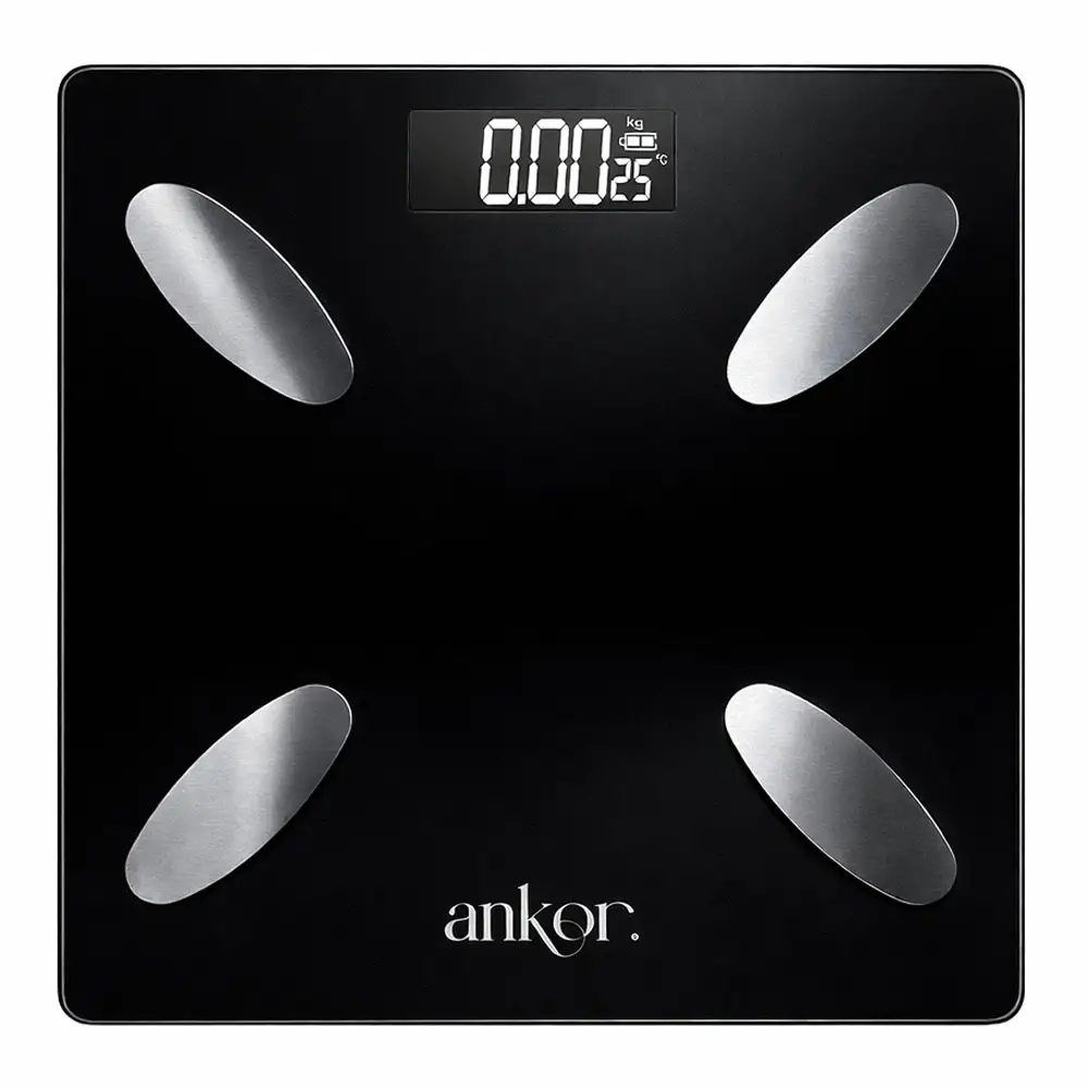 ΗΛΕΚΤΡΟΝΙΚΗ ΖΥΓΑΡΙΑ ΜΠΑΝΙΟΥ ΨΗΦΙΑΚΗ ΜΕ BLUETOOTH ΚΑΙ 8 ΜΕΤΡΗΣΕΙΣ ΣΕ ΜΑΥΡΟ ΧΡΩΜΑ  - Ankor 851904