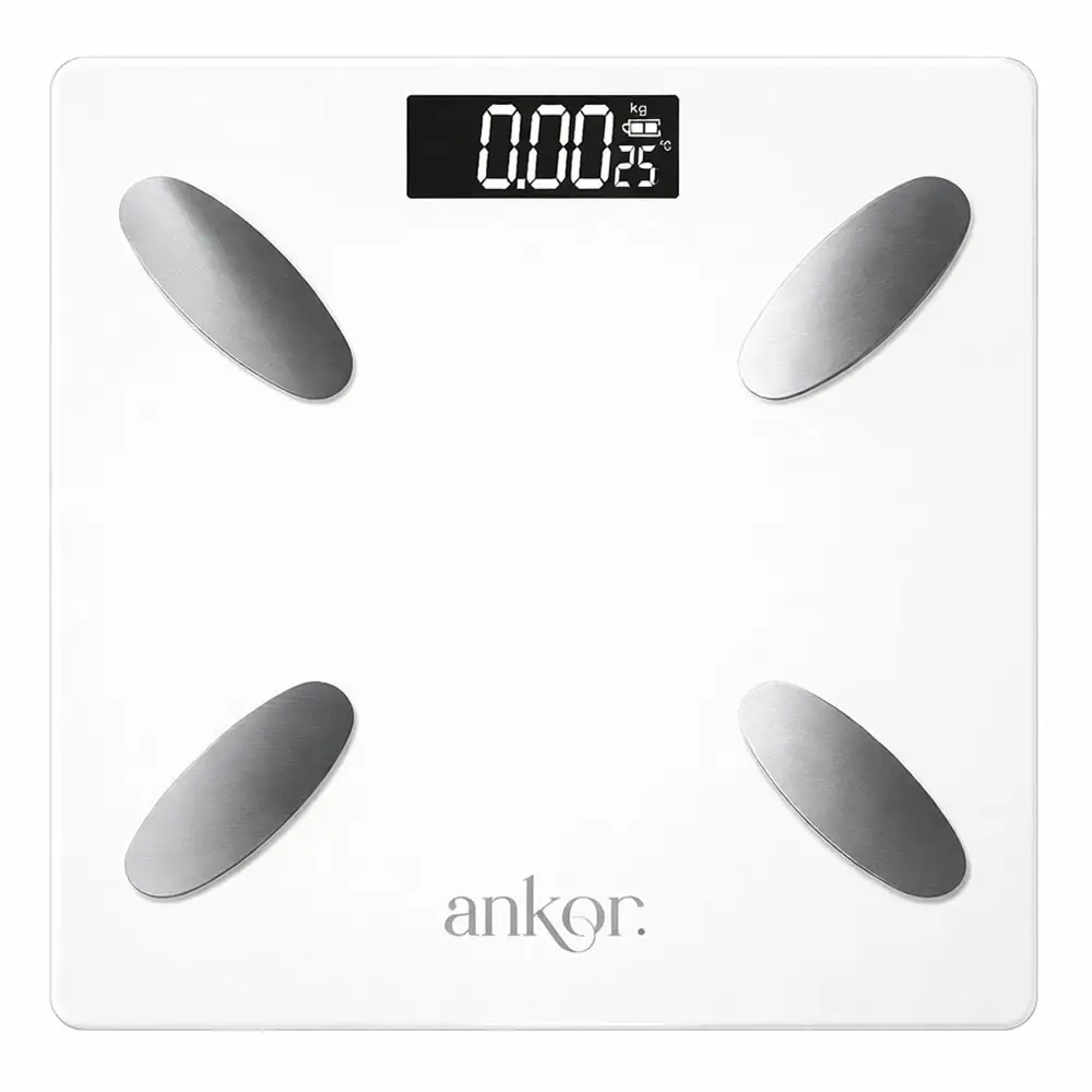 ΗΛΕΚΤΡΟΝΙΚΗ ΖΥΓΑΡΙΑ ΜΠΑΝΙΟΥ ΨΗΦΙΑΚΗ ΜΕ BLUETOOTH ΚΑΙ 8 ΜΕΤΡΗΣΕΙΣ ΣΕ ΑΣΠΡΟ ΧΡΩΜΑ  - Ankor 851911