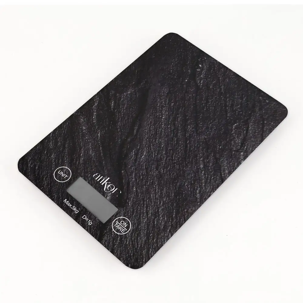 ΖΥΓΑΡΙΑ ΗΛΕΚΤΡΟΝΙΚΗ 5kg ΓΥΑΛΙΝΗ ΜΑΥΡΗ ΠΕΤΡΑ 15x21,5x1,6εκ.  - Ankor 851928