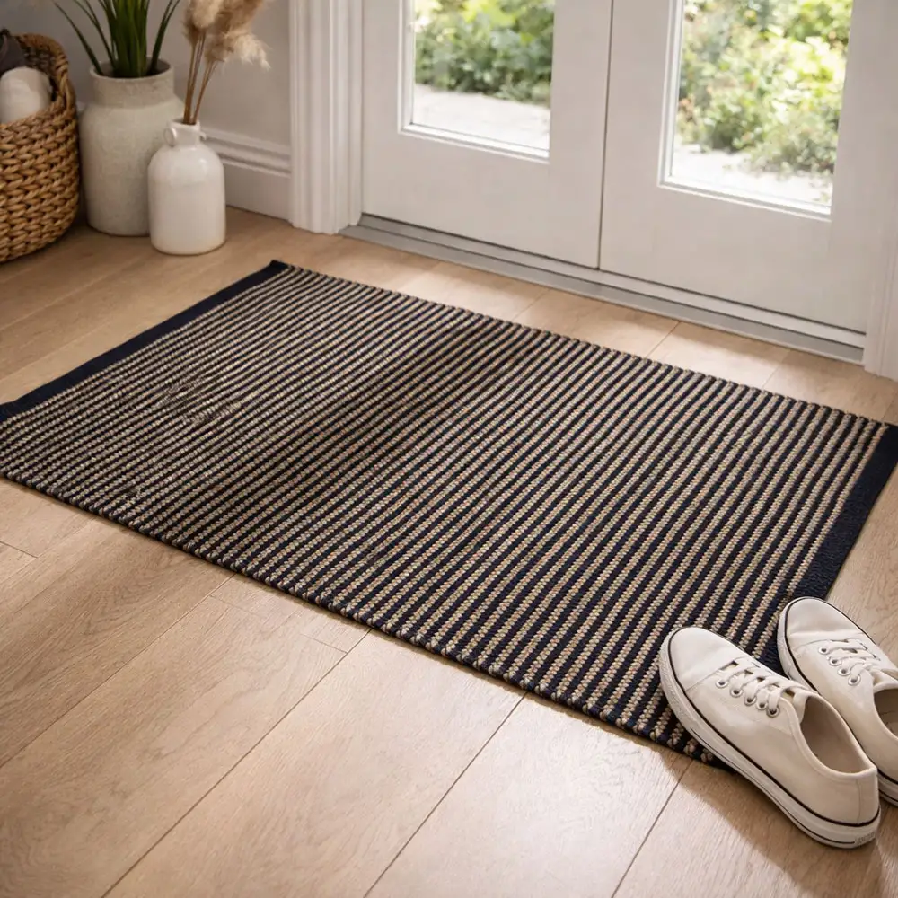 ΧΑΛΙ ΔΙΑΔΡΟΜΟΣ ΑΠΟ ΓΙΟΥΤΑ ΚΑΙ ΒΑΜΒΑΚΙ 70x140εκ. ΡΙΓΕ ΜΟΤΙΒΟ ΣΕ ΜΑΥΡΟ ΚΑΙ ΦΥΣΙΚΟ ΧΡΩΜΑ  - Ankor 852161