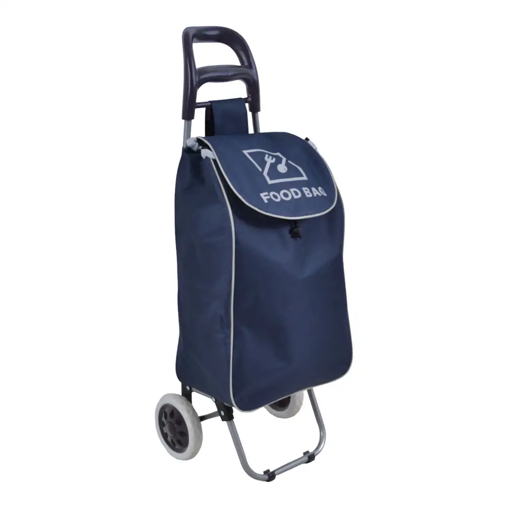 ΚΑΡΟΤΣΙ ΛΑΪΚΗΣ ΜΕΤΑΛΛΙΚΟ ΜΕ ΜΠΛΕ ΣΑΚΟ ΚΑΙ ΣΧΕΔΙΟ FOOD BAG 35x27x94εκ.  - Ankor 852239