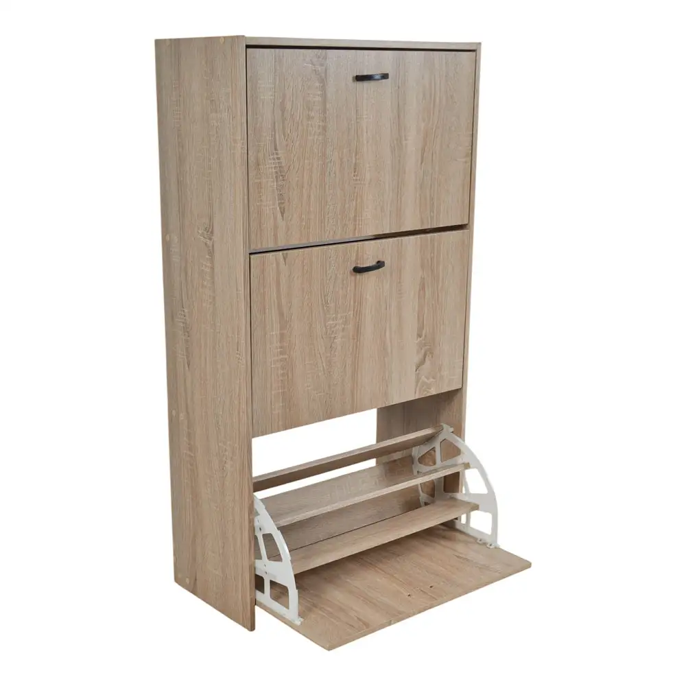 ΠΑΠΟΥΤΣΟΘΗΚΗ ΤΡΙΠΛΗ ΞΥΛΙΝΗ ΣΕ ΦΥΣΙΚΟ ΧΡΩΜΑ 63x30x119εκ.  - Ankor 852420