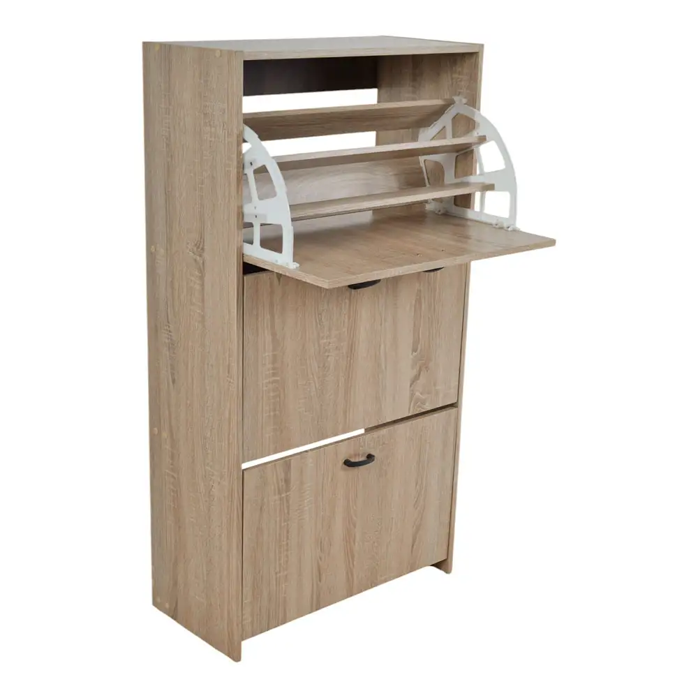 ΠΑΠΟΥΤΣΟΘΗΚΗ ΤΡΙΠΛΗ ΞΥΛΙΝΗ ΣΕ ΦΥΣΙΚΟ ΧΡΩΜΑ 63x30x119εκ.  - Ankor 852420