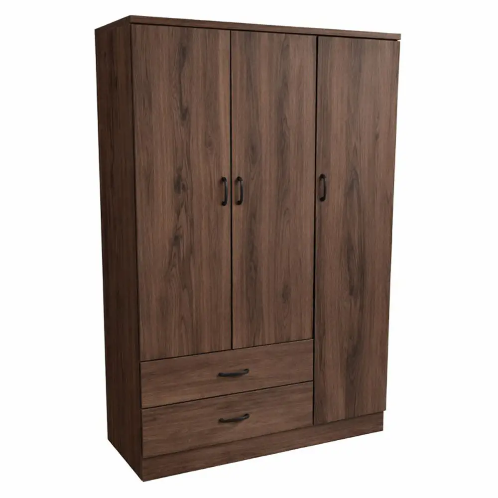 ΝΤΟΥΛΑΠΑ ΞΥΛΙΝΗ ΤΡΙΦΥΛΛΗ ΜΕ 2 ΣΥΡΤΑΡΙΑ ΣΕ ΚΑΡΥΔΙ ΧΡΩΜΑ 120x52x190 εκ.  - Ankor 852451