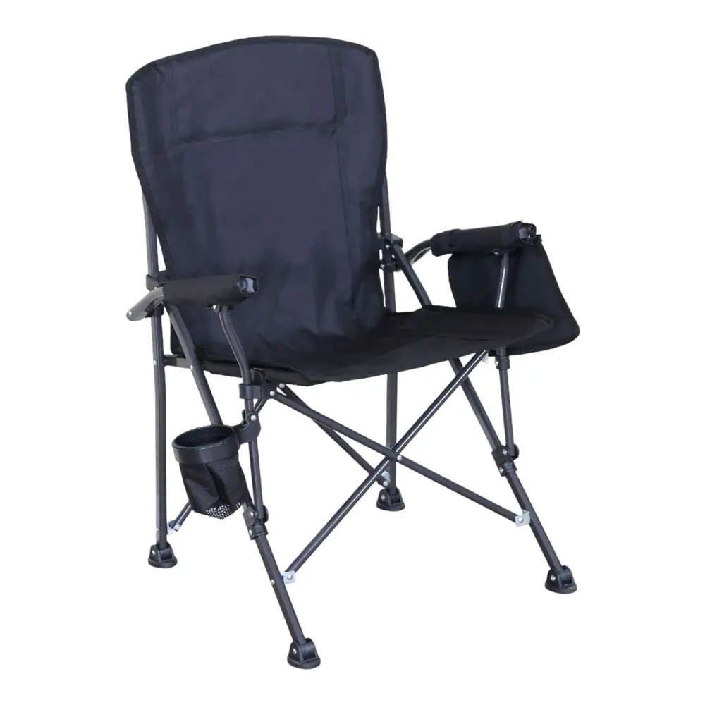 ΚΑΡΕΚΛΑ CAMPING ΠΤΥΣΣΟΜΕΝΗ ΒΑΡΕΩΣ ΤΥΠΟΥ ΣΕ ΜΑΥΡΟ ΧΡΩΜΑ 54x44x91εκ.  - Ankor 852802