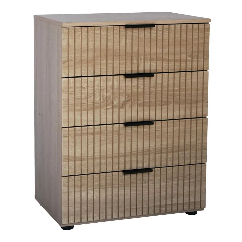 ΣΥΡΤΑΡΙΕΡΑ ΜΕ ΤΕΣΣΕΡΑ ΣΥΡΤΑΡΙΑ MDF ΜΕ ΜΕΛΑΜΙΝΗ ΣΕ ΧΡΩΜΑ ΦΥΣΙΚΟΥ ΞΥΛΟΥ ΜΕ ΑΝΑΓΛΥΦΕΣ ΓΡΑΜΜΕΣ 60x40x83εκ.  - Ankor 852925