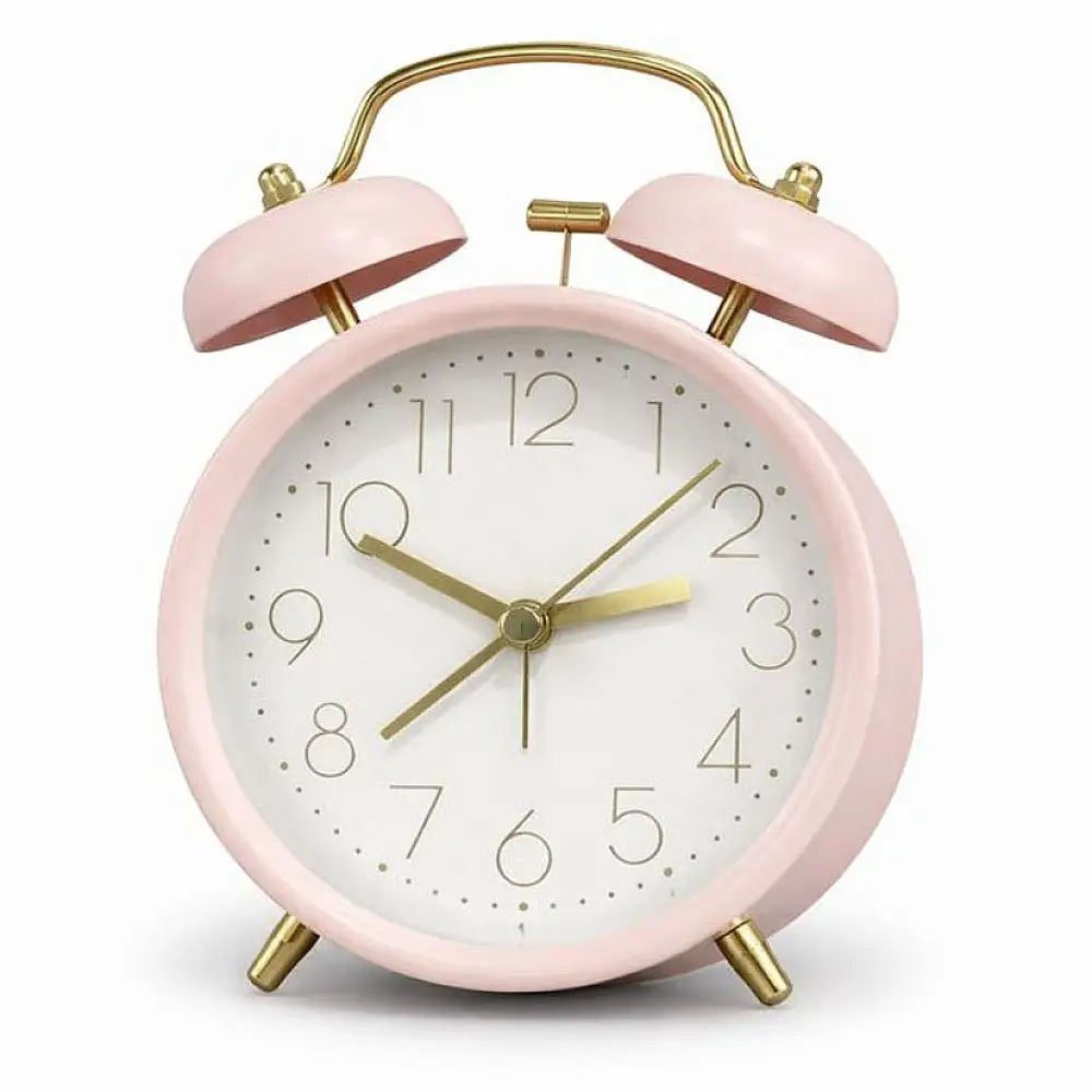 ΞΥΠΝΗΤΗΡΙ ΜΕΤΑΛΛΙΚΟ ΑΘΟΡΥΒΟ ΡΕΤΡΟ ΣΕ ΡΟΖ ΜΑΤ ΧΡΩΜΑ 9,8x5,8x13,5εκ.  - Ankor 853168