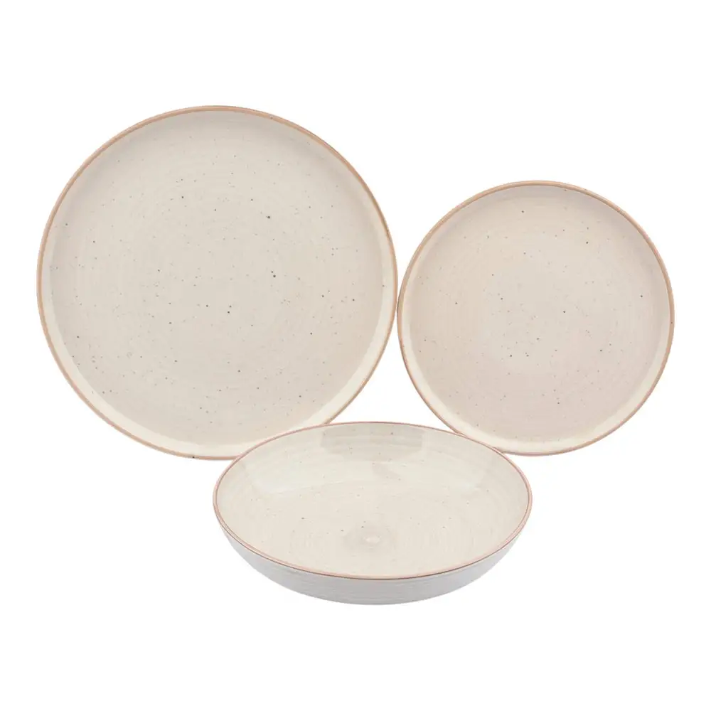 ΣΕΡΒΙΤΣΙΟ ΠΙΑΤΩΝ STONEWARE 18ΤΜΧ ΣΕ ΜΠΕΖ ΧΡΩΜΑ  - Ankor 85350-18