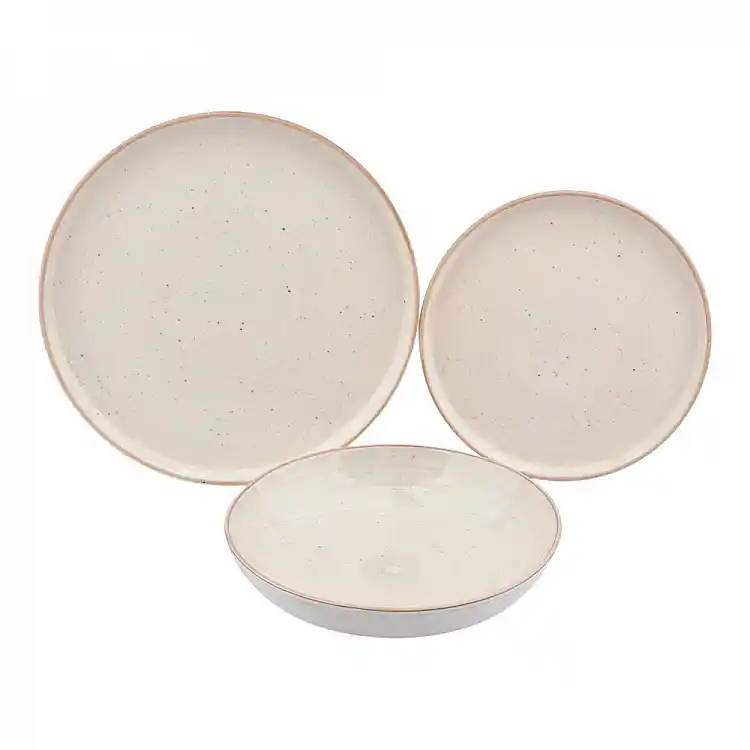 ΣΕΡΒΙΤΣΙΟ ΠΙΑΤΩΝ STONEWARE 18ΤΜΧ ΣΕ ΜΠΕΖ ΧΡΩΜΑ  - Ankor 85350-18